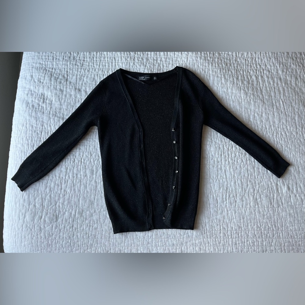 Kids black knit coverup